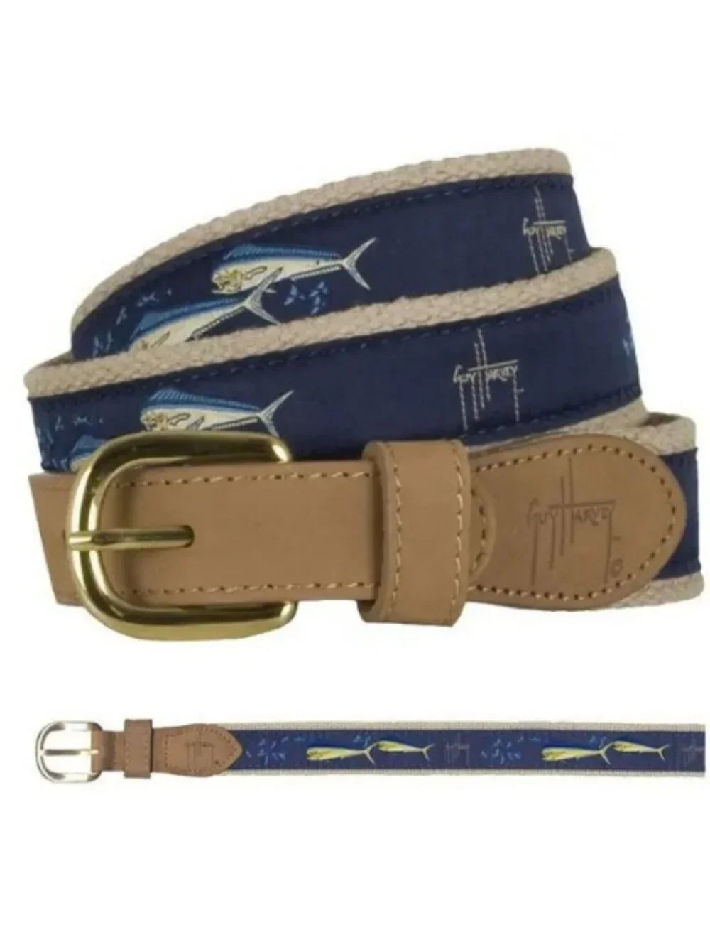 Guy Harvey Dophins and Flying Fish Belt - Picture 1 of 6